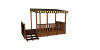Terrasse en bois pour mobile home en bois trait autoclave classe 4, plancher viss inox, simple, couverte, couverte partiellement, non couverte. Profondeur 2,50 m ou 3 mtres. Soubassements fourni avec toutes nos terrasses en bois pour mobilhome. Terrasse mobil-home montage trs rapide. 