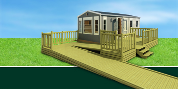 Rampe PMR terrasse mobil home.