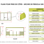 prise cotes bâches pergola sur mesure