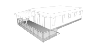 Terrasse mobil home garde corps en verre - Mobil home residentiel